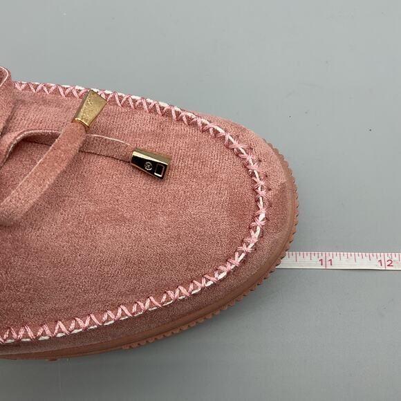 NEW Journee Collection Women’s Midnight Faux Fur Moc Slippers Pink Size 7.5 - Picture 7 of 10